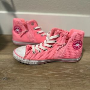 Converse All Star Chuck Taylor Pink Textured High Tops Women Size 3